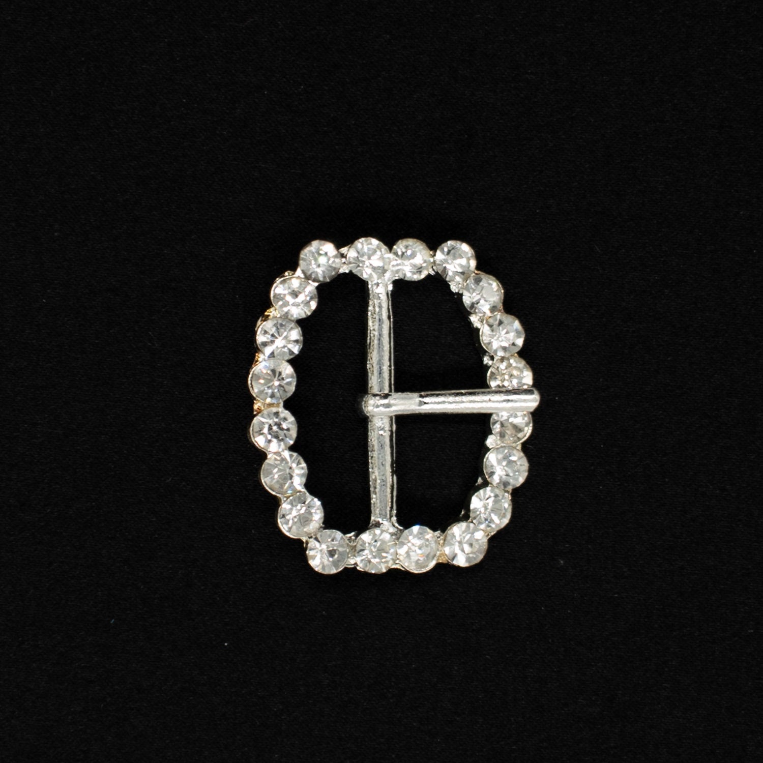 Diamante Rhinestone Silver Decor Fashion Buckle Design-3