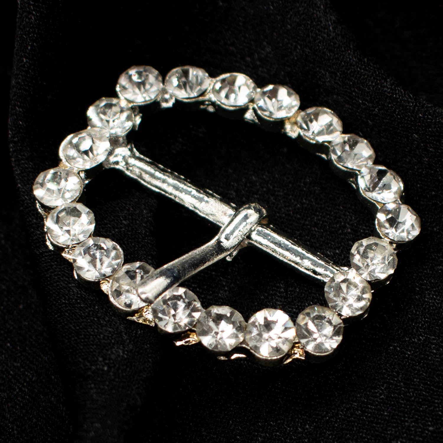 Diamante Rhinestone Silver Decor Fashion Buckle Design-3