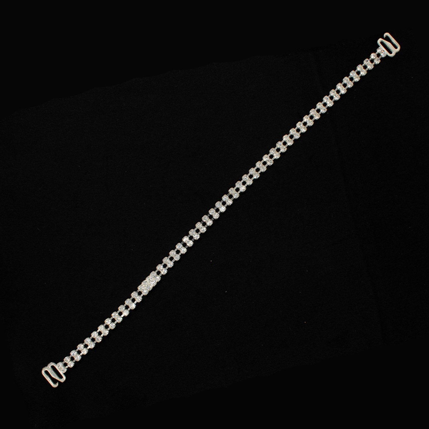 Silver Shiny Diamante Shoulder Chain Replacement Bra Strap