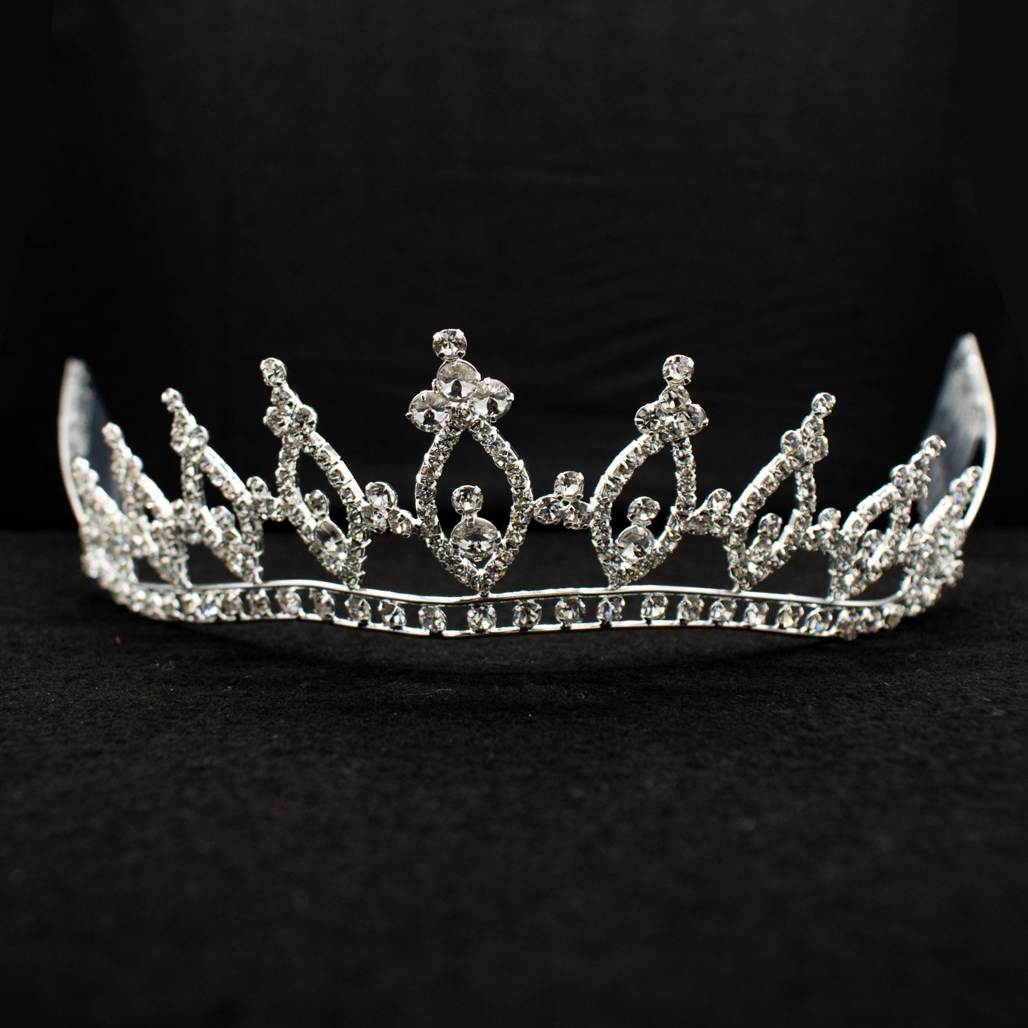 Silvery Crystal Bridal Tiaras Wedding Crowns Head Jewellery Design-2