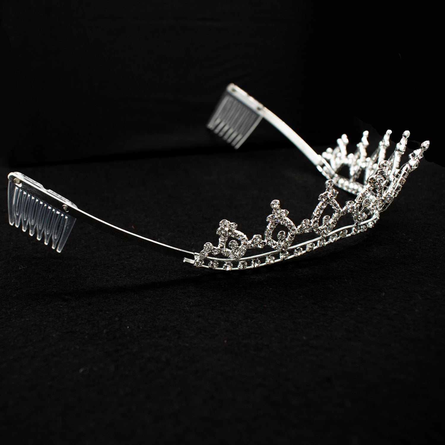 Silvery Crystal Bridal Tiaras Wedding Crowns Head Jewellery Design-2