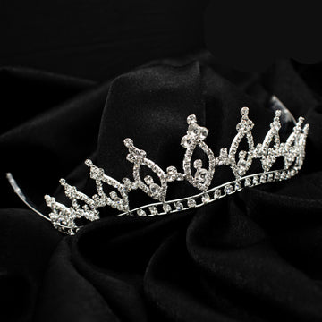 Silvery Crystal Bridal Tiaras Wedding Crowns Head Jewellery Design-2