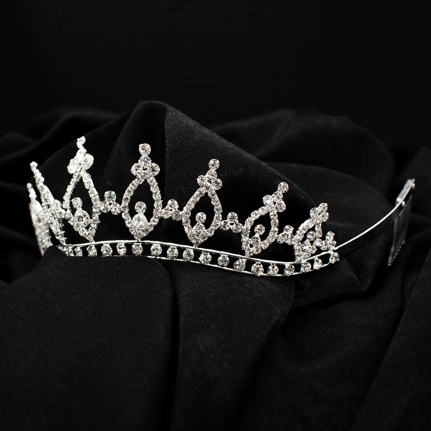 Silvery Crystal Bridal Tiaras Wedding Crowns Head Jewellery Design-2