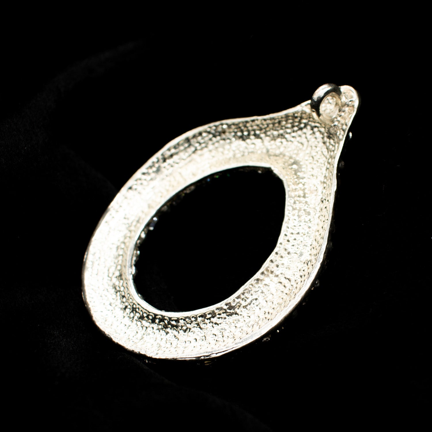 Silver Diamante Vintage Juliana Cluster Oval Buckle