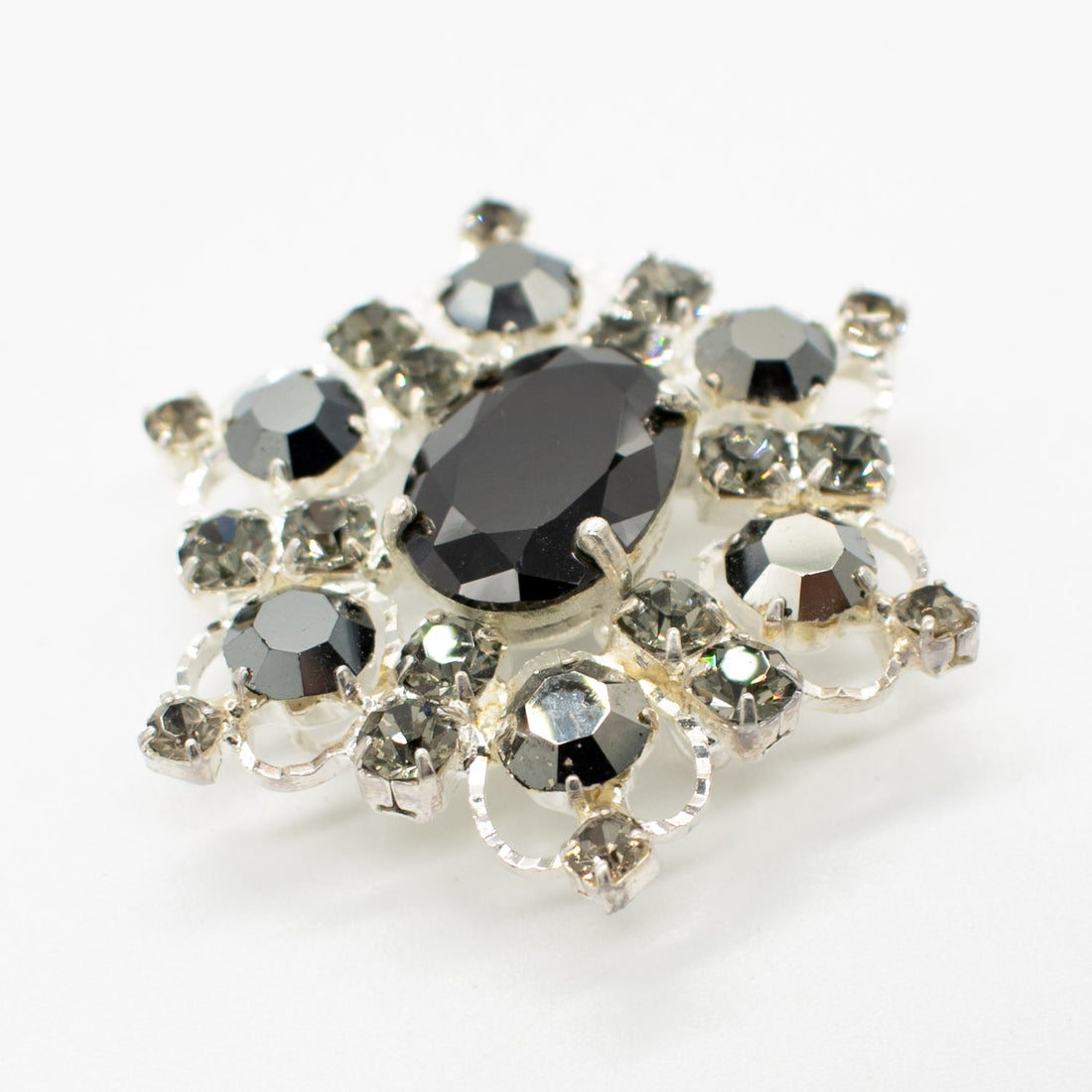 Luxury black Rhinestone Decor Diamante Motif Sew On