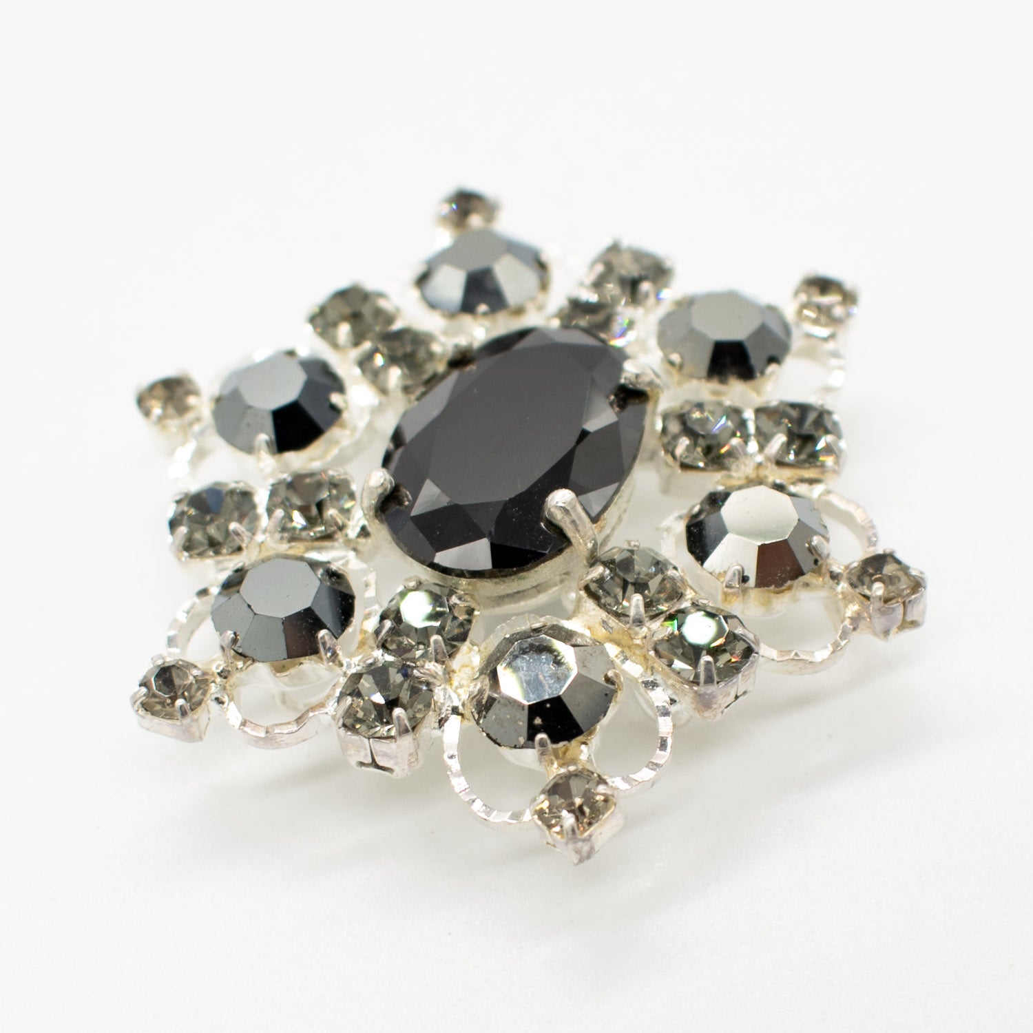 Luxury black Rhinestone Decor Diamante Motif Sew On