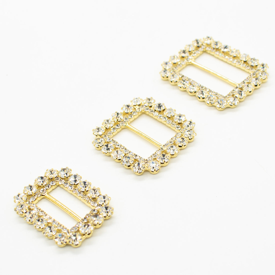Diamante Gold Decor Fashion Buckle Design-1