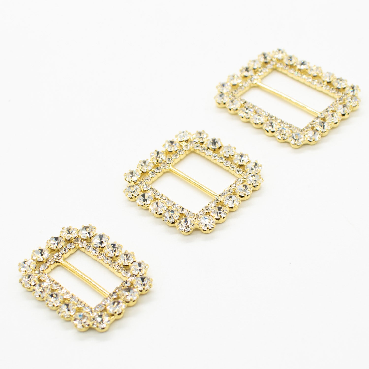 Diamante Gold Decor Fashion Buckle Design-1