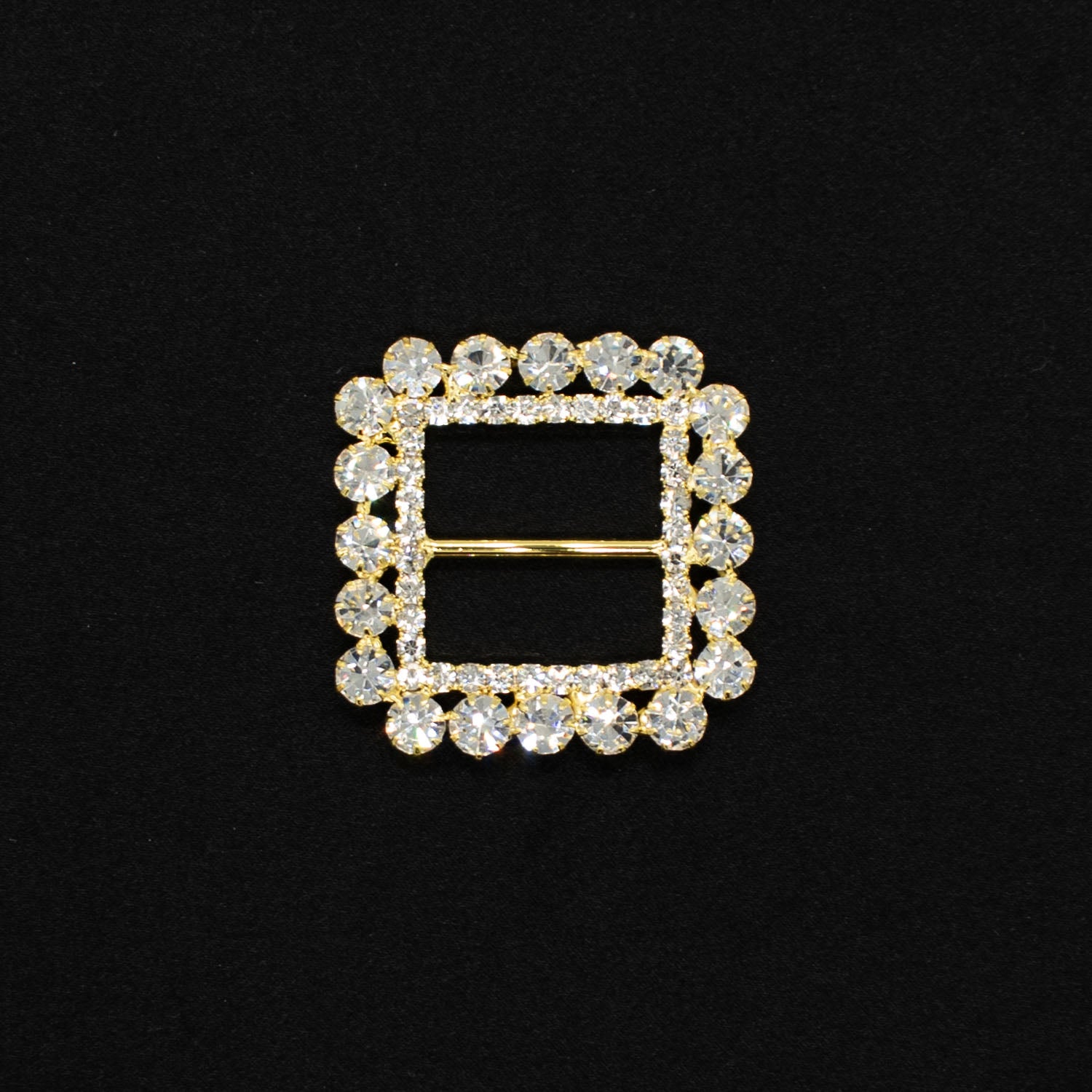 Diamante Gold Decor Fashion Buckle Design-1