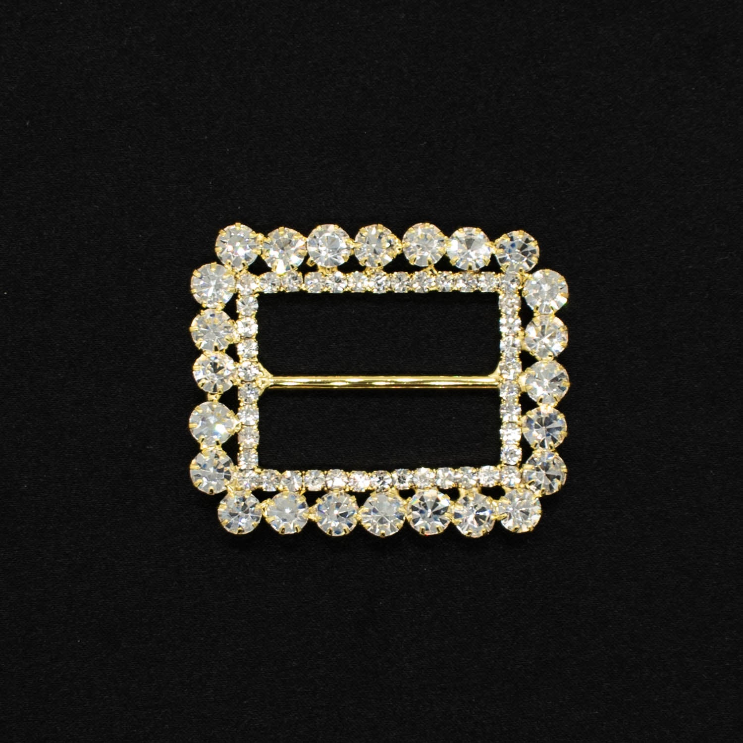 Diamante Gold Decor Fashion Buckle Design-1