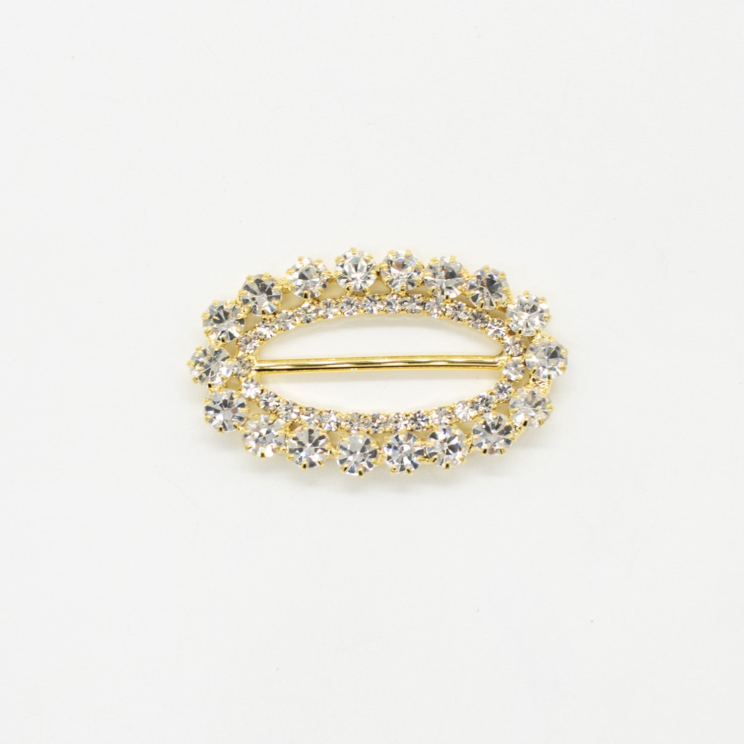 Diamante Gold Decor Fashion Oval Buckle Deisgn-1