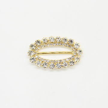 Diamante Gold Decor Fashion Oval Buckle Deisgn-1