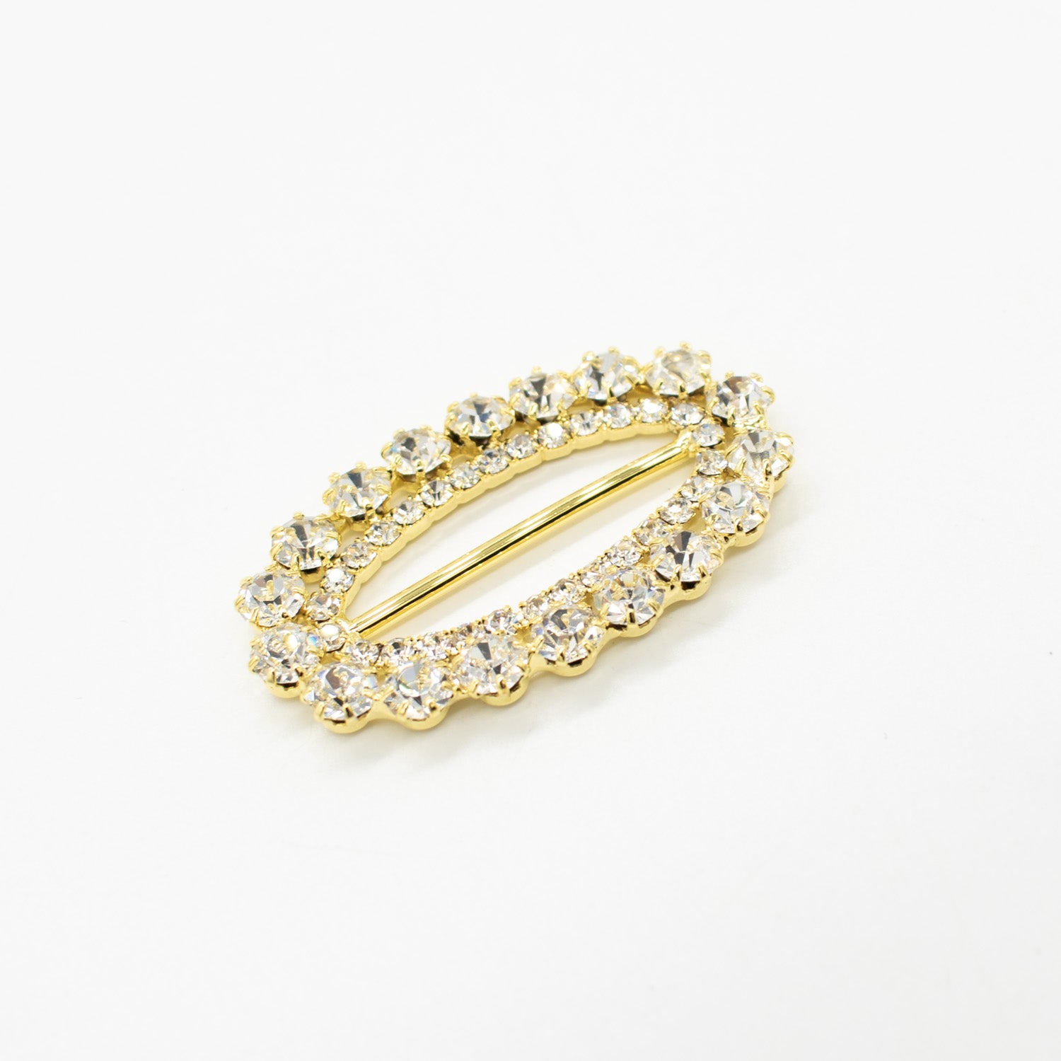 Diamante Gold Decor Fashion Oval Buckle Deisgn-1