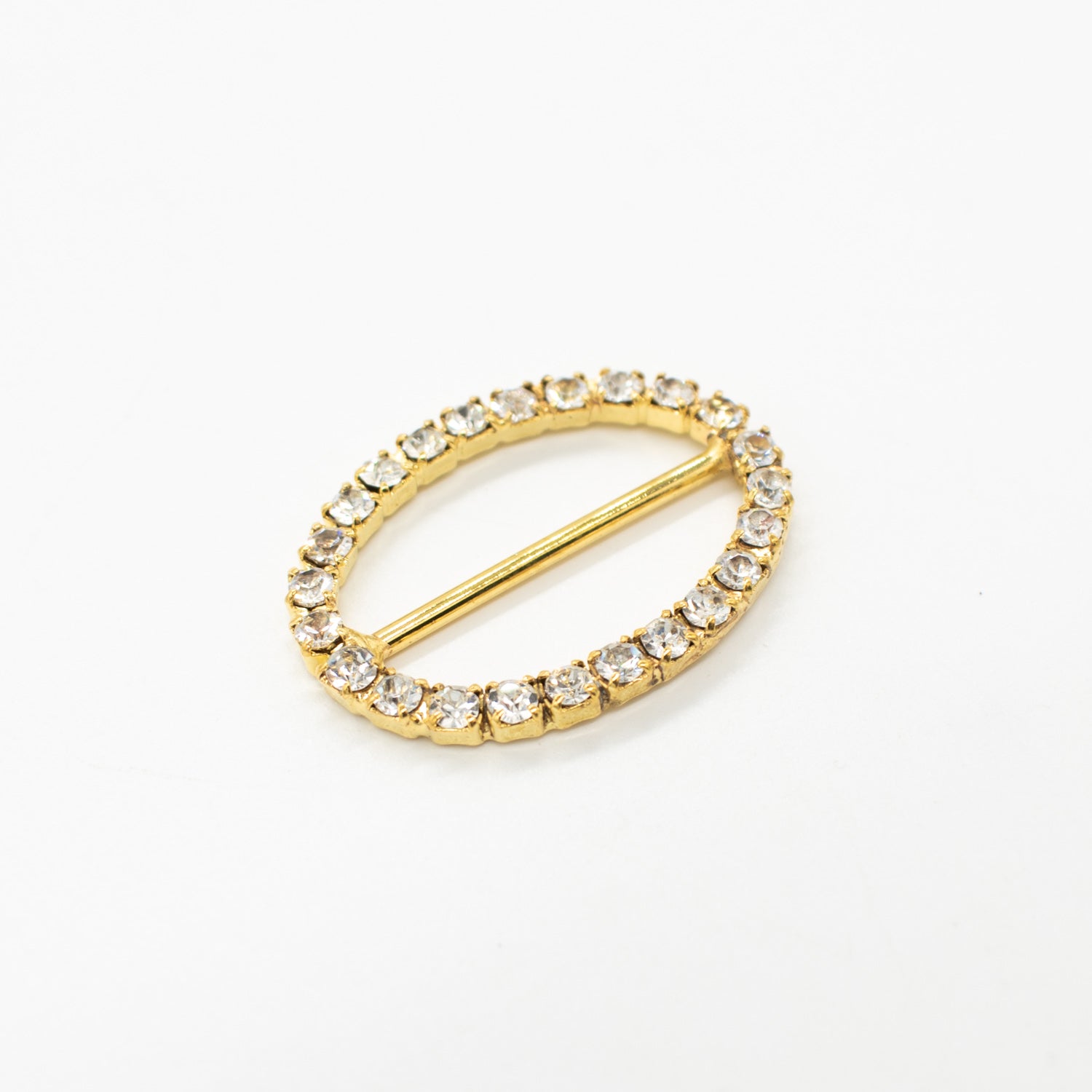 Diamante Gold Decor Fashion Oval Buckle Deisgn-2