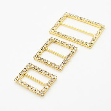 Diamante Gold Decor Fashion Buckle Design-2