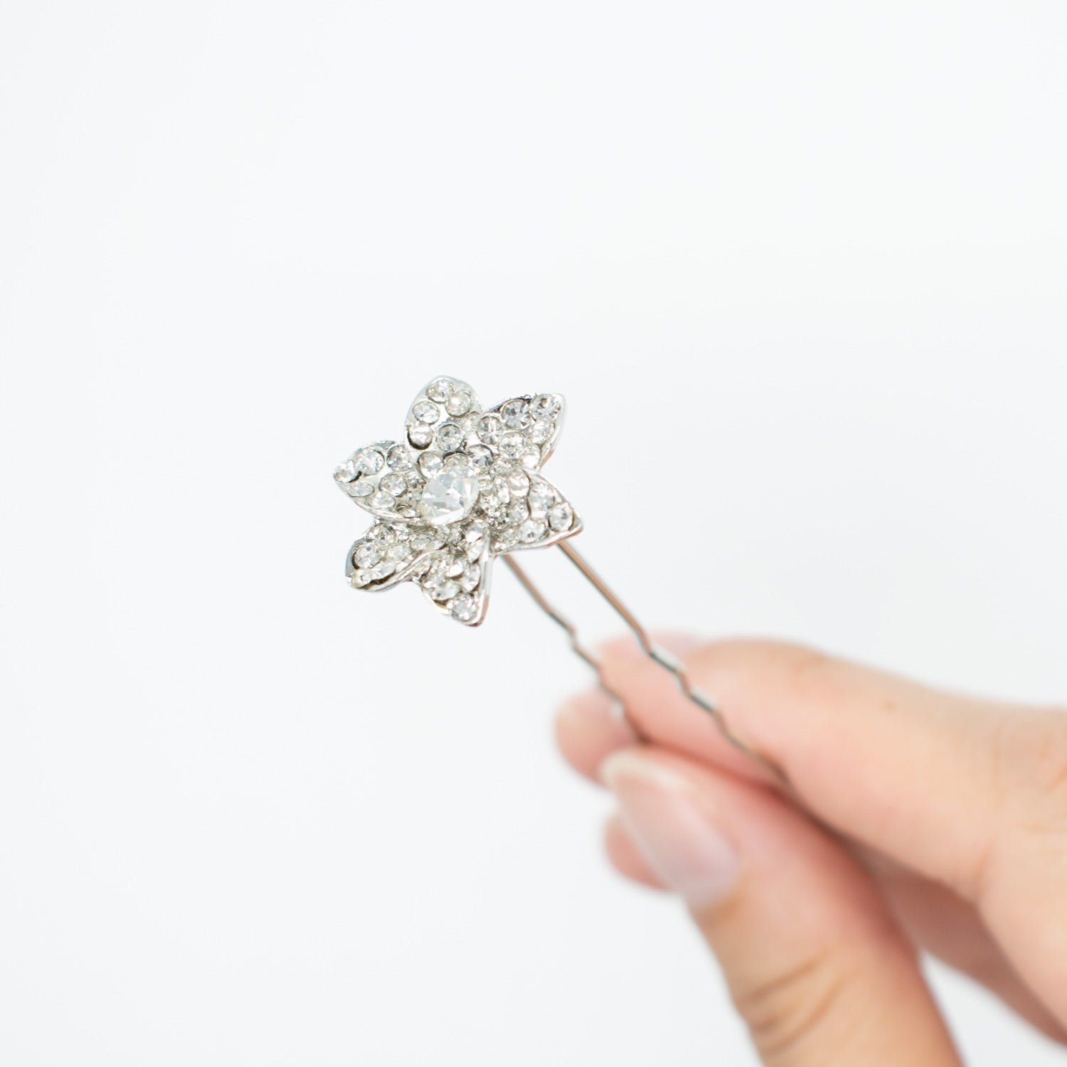 Bridal Flower Rhinestone Hair Pin