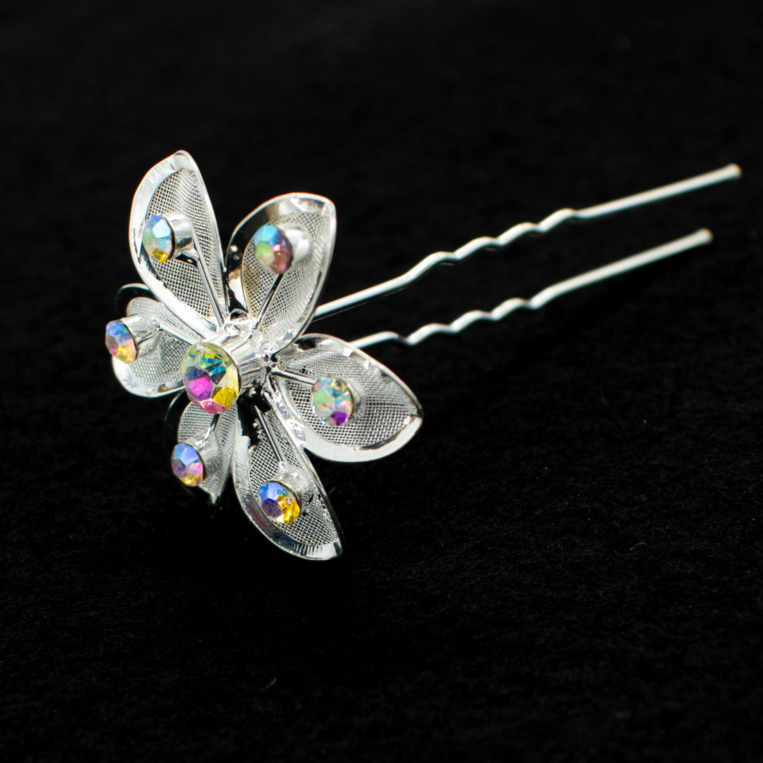 Bridal Large Flower Rhinestone Hair Pin
