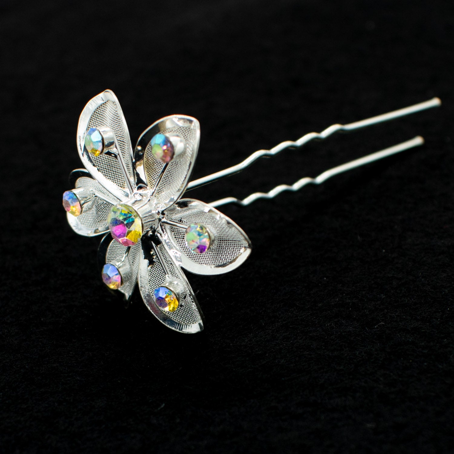 Bridal Large Flower Rhinestone Hair Pin