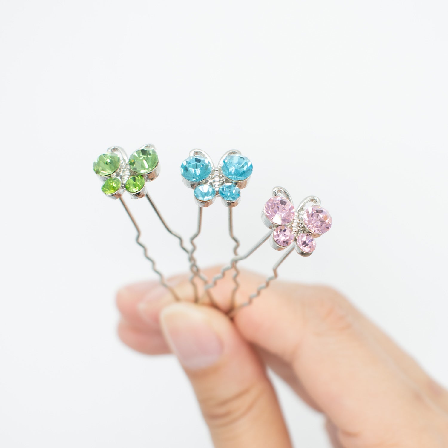 Bridal Rhinestone Butterfly Hair Pin