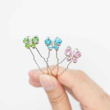 Bridal Rhinestone Butterfly Hair Pin