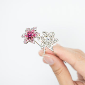 Bridal Flower Rhinestone Hair Pin