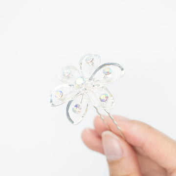 Bridal Large Flower Rhinestone Hair Pin