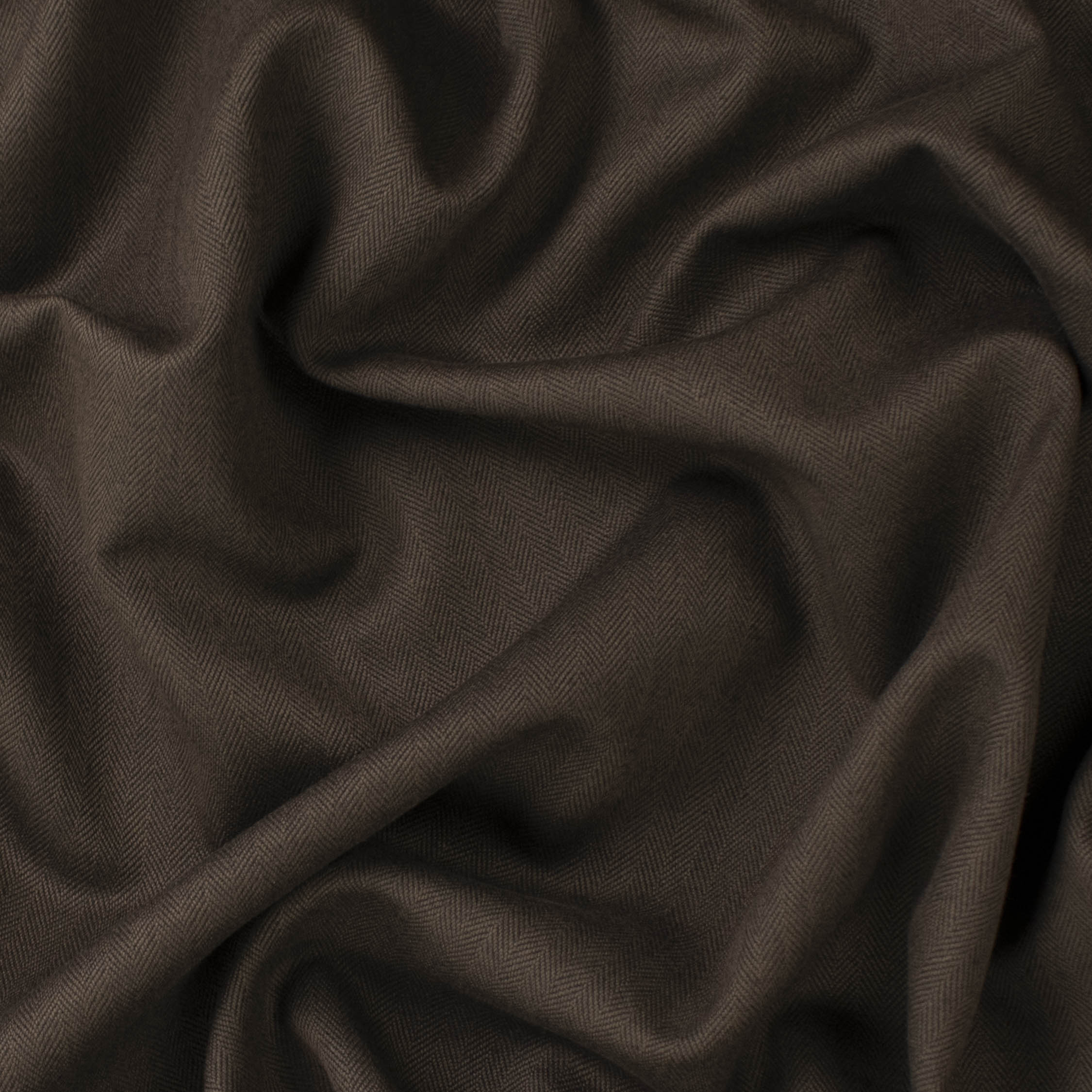 Japanese Nikkei Wool Suiting - Design-42721 Brown Herringbone