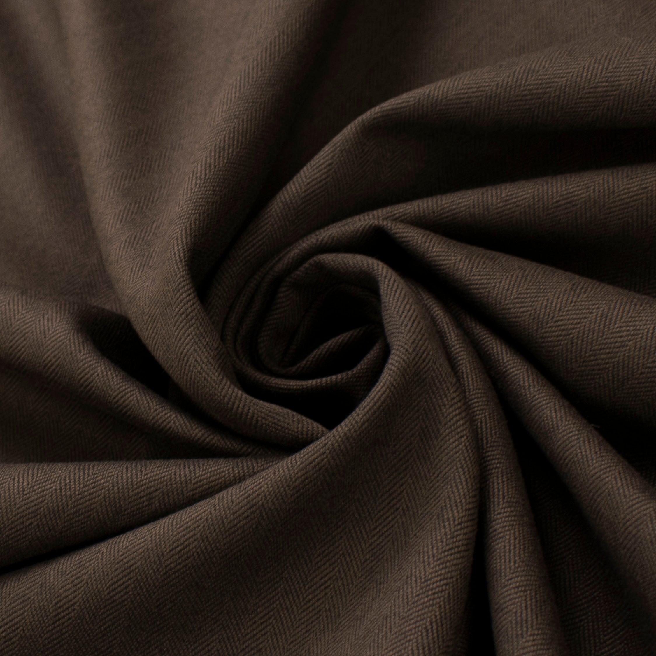 Japanese Nikkei Wool Suiting - Design-42721 Brown Herringbone