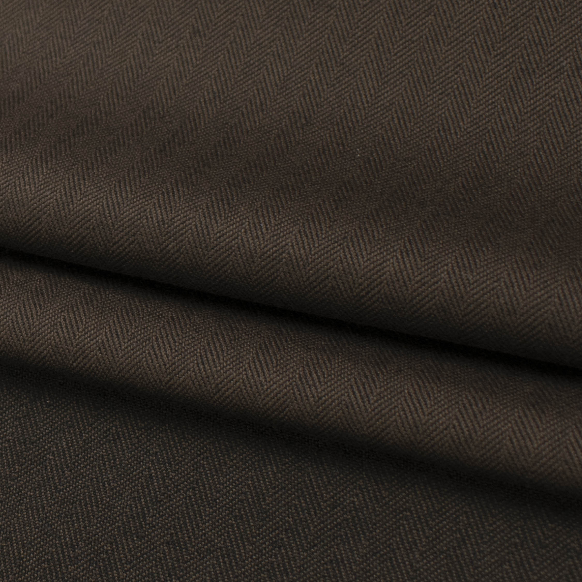 Japanese Nikkei Wool Suiting - Design-42721 Brown Herringbone