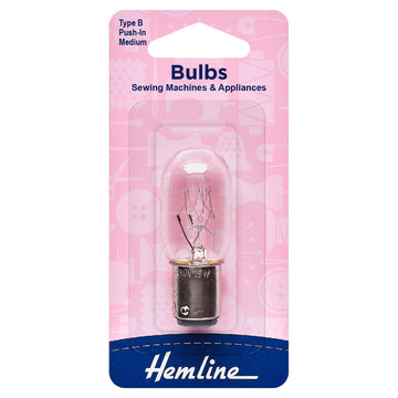 Hemline Sewing Machines Bulbs Type B Push-In Medium 15W/240V