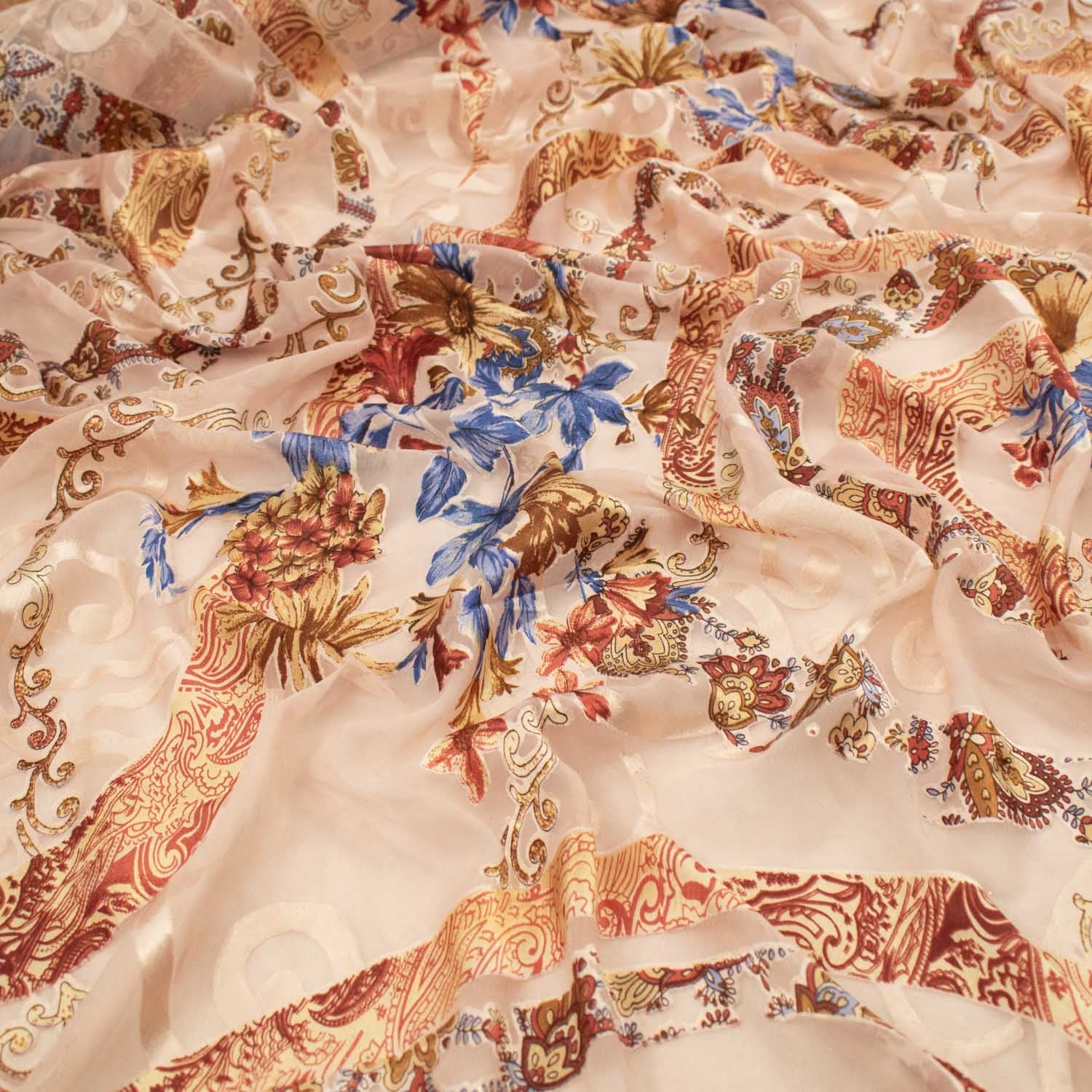 Printed Burnout Chiffon