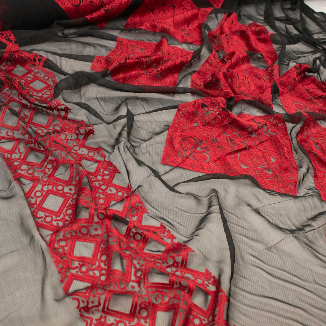 Burnout Black Chiffon