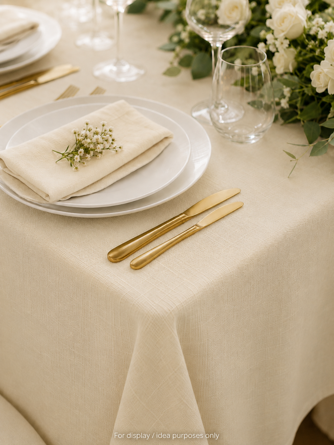 Linen Look Table Cloth Fabric