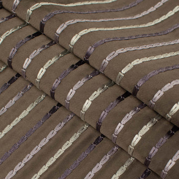Ceylon by Zepel - Curtaining/Upholstery Embroidered Stripes
