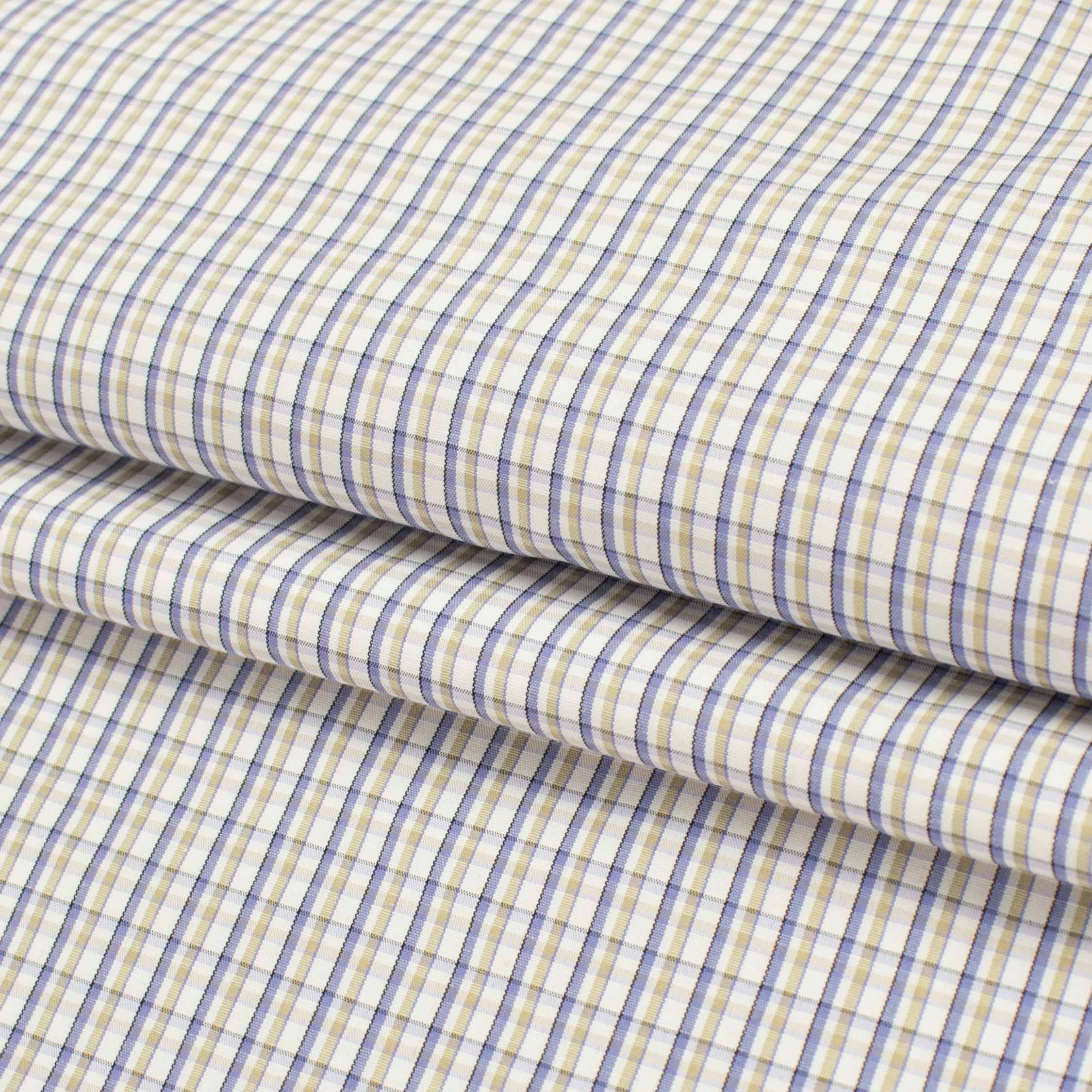 Check Shirting 150cm Design-16 Purple & Beige Gingham