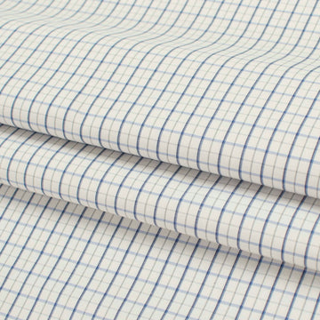 Check Shirting 150cm Design-20 Blue & White Gingham