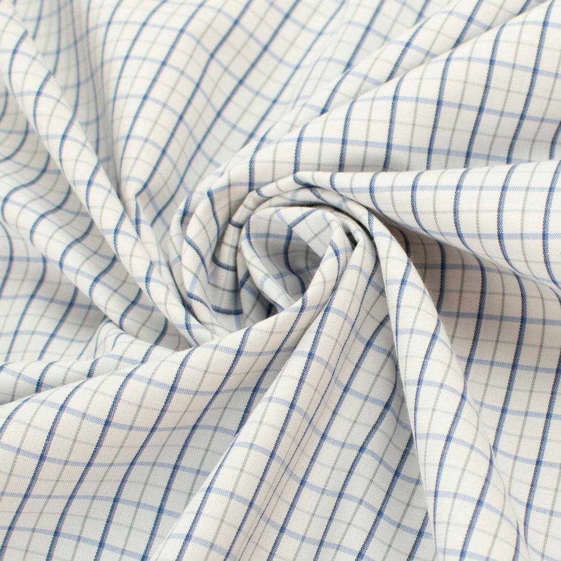 Check Shirting 150cm Design-20 Blue & White Gingham