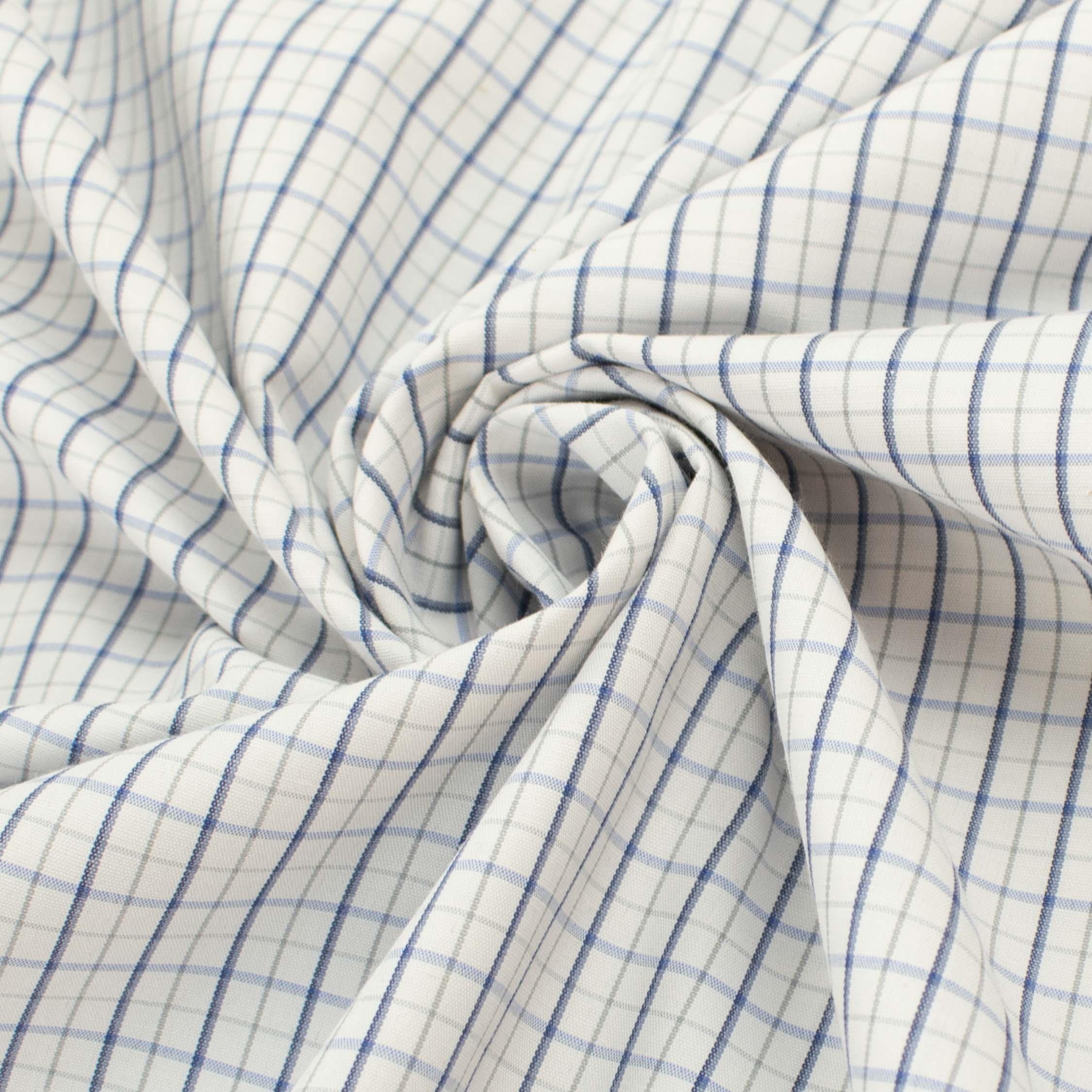 Check Shirting 150cm Design-20 Blue & White Gingham