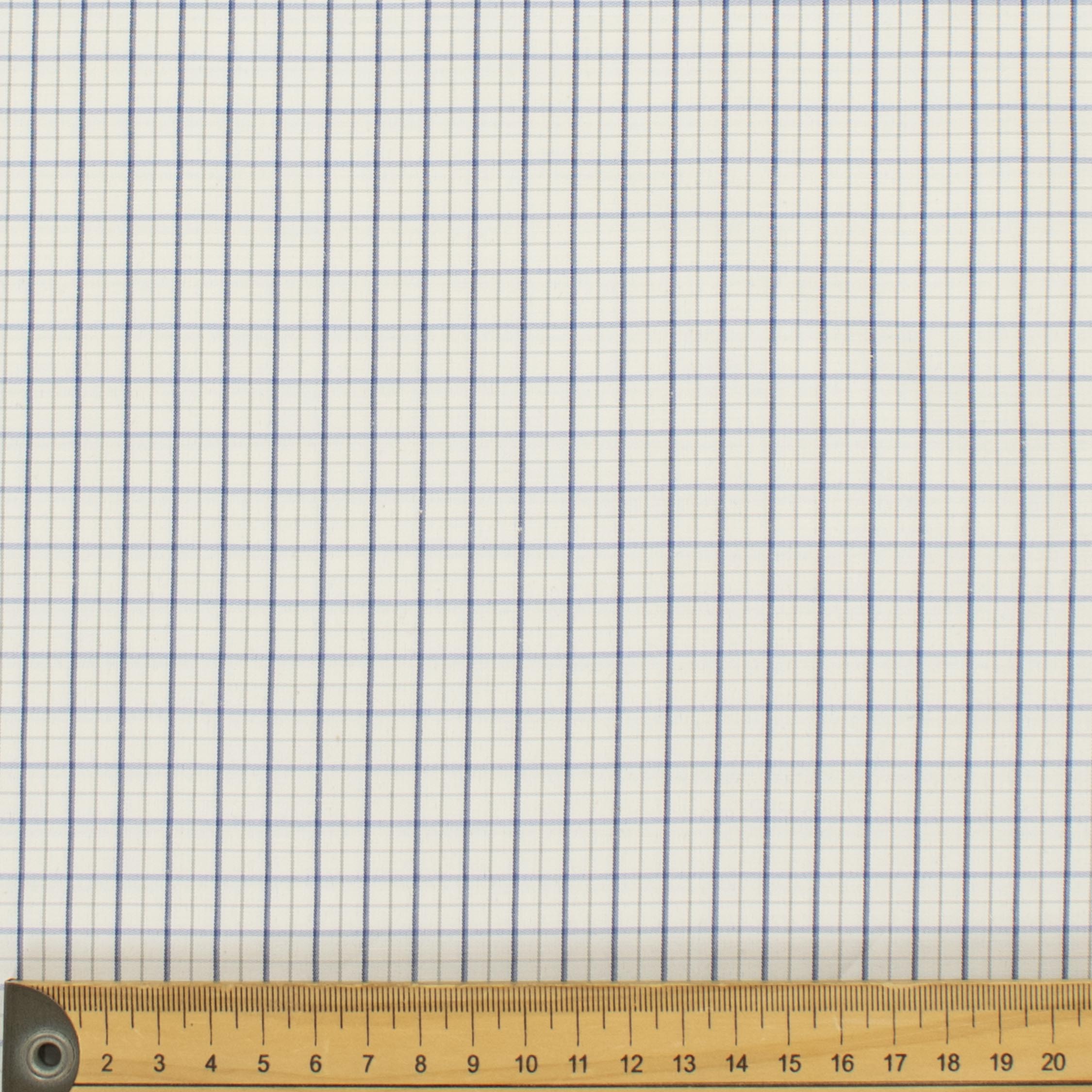 Check Shirting 150cm Design-20 Blue & White Gingham