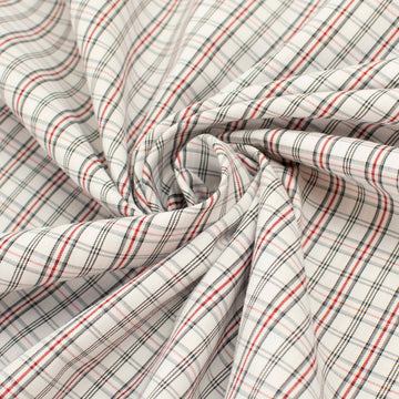 Check Shirting 150cm Design-21  Red & White Gingham