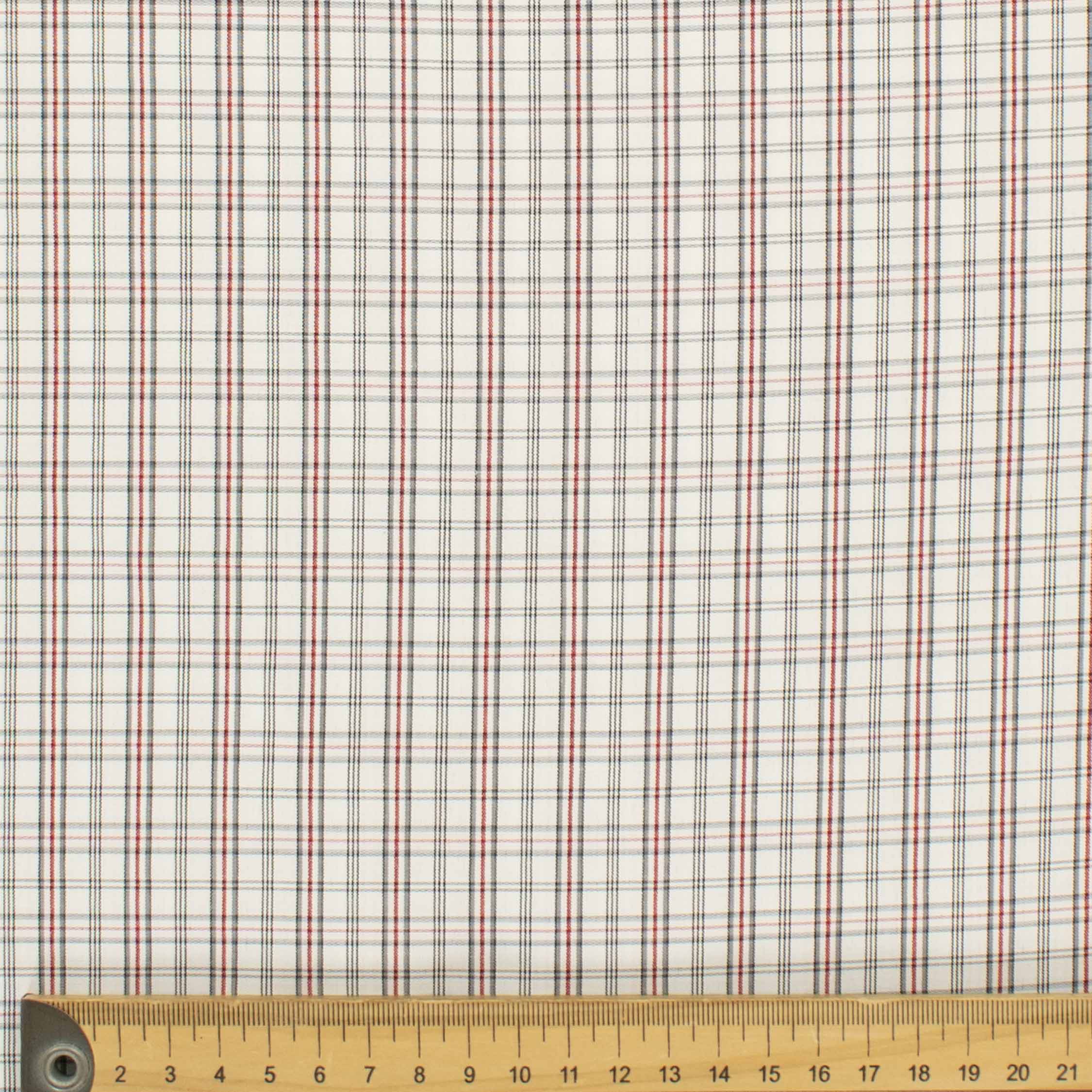 Check Shirting 150cm Design-21  Red & White Gingham