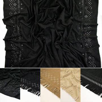 Cherokee Suede Laser Cut Fringe Suede