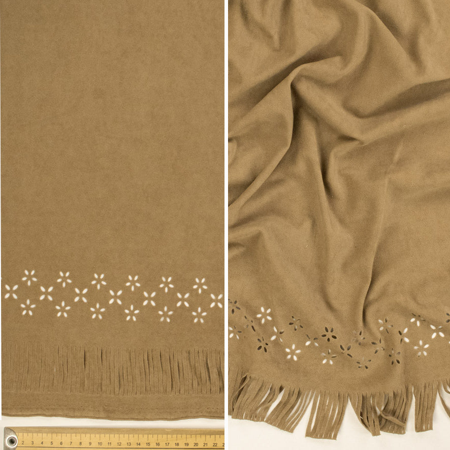 Cherokee Suede Laser Cut Fringe Suede