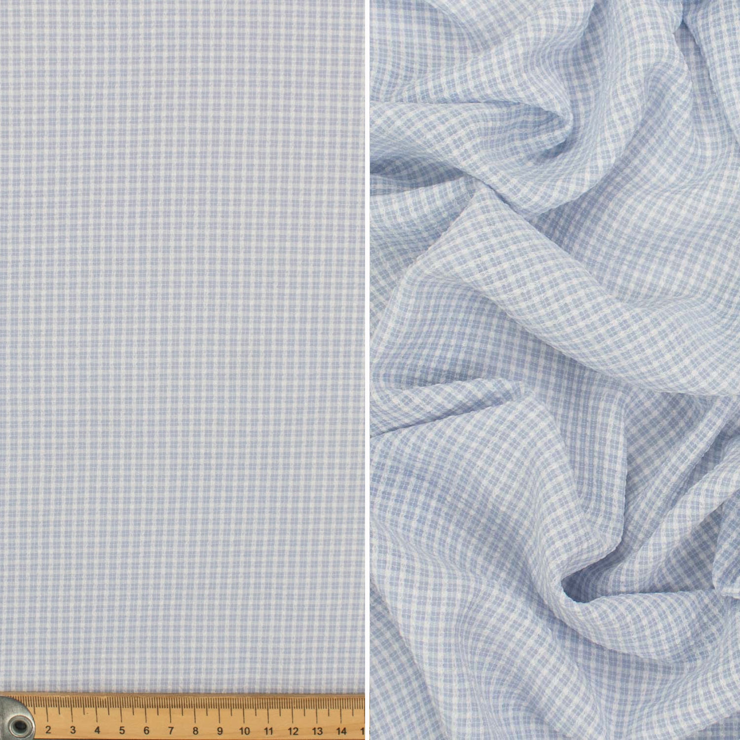 Chiffon Seersucker Check Prints