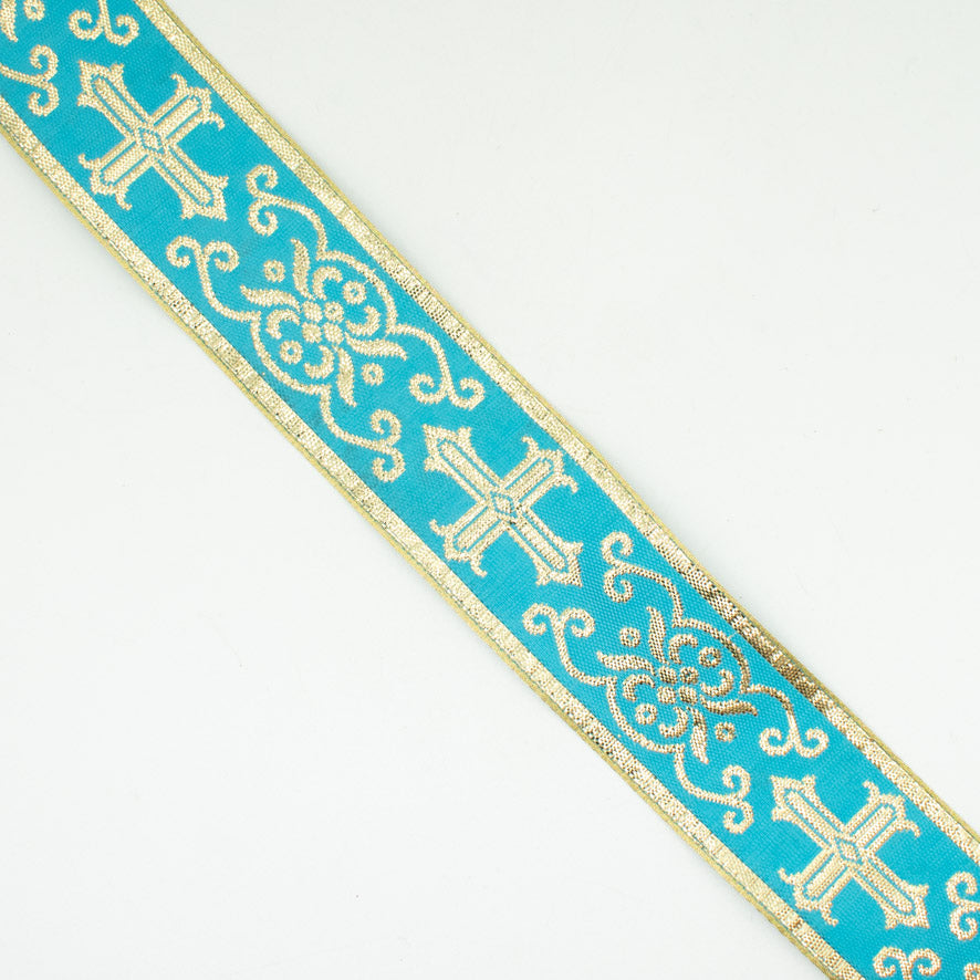 Church Liturgical Vestments Gold Embroidered Jacquard Ribbon