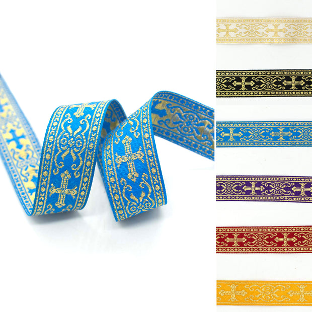 Church Liturgical Vestments Embroidered Jacquard Ribbon – Homecraft ...