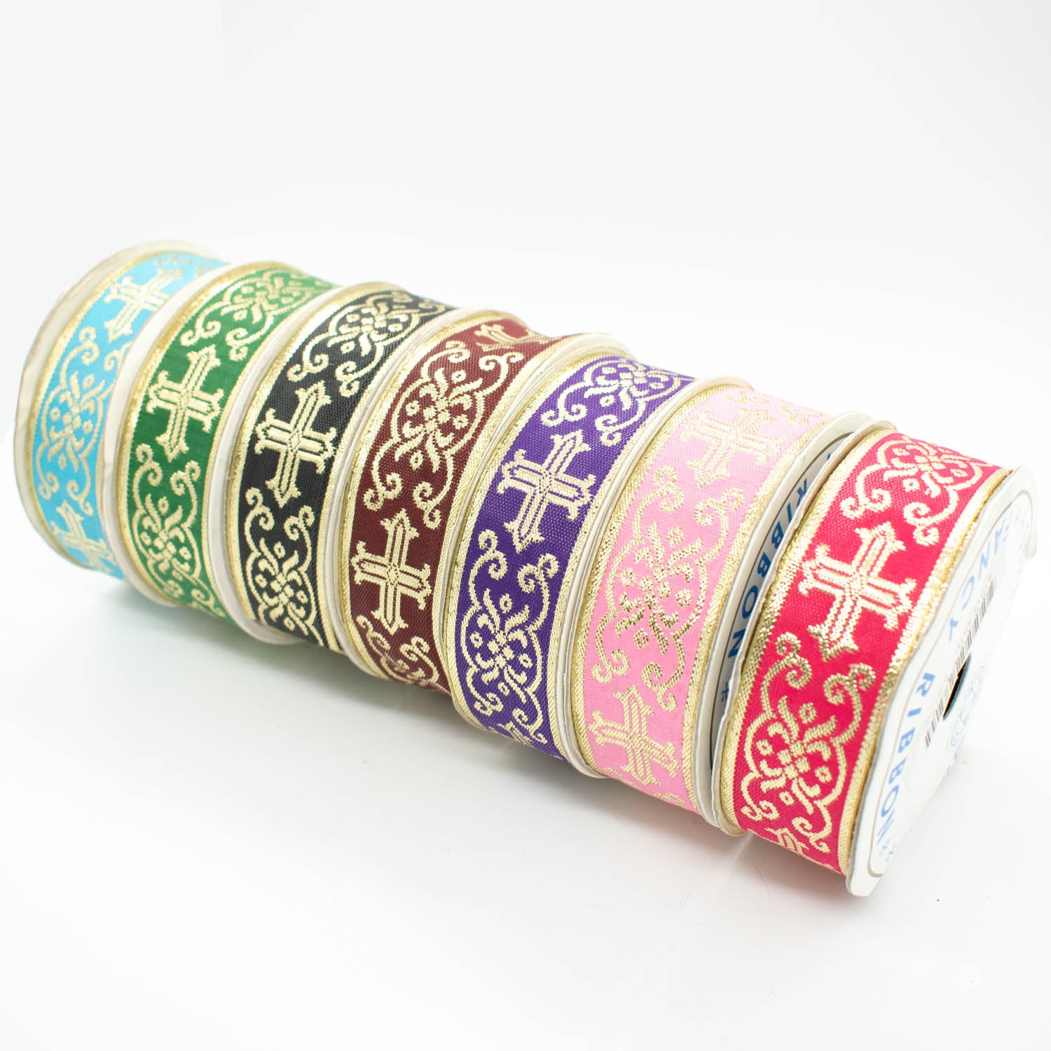 Church Liturgical Vestments Gold Embroidered Jacquard Ribbon