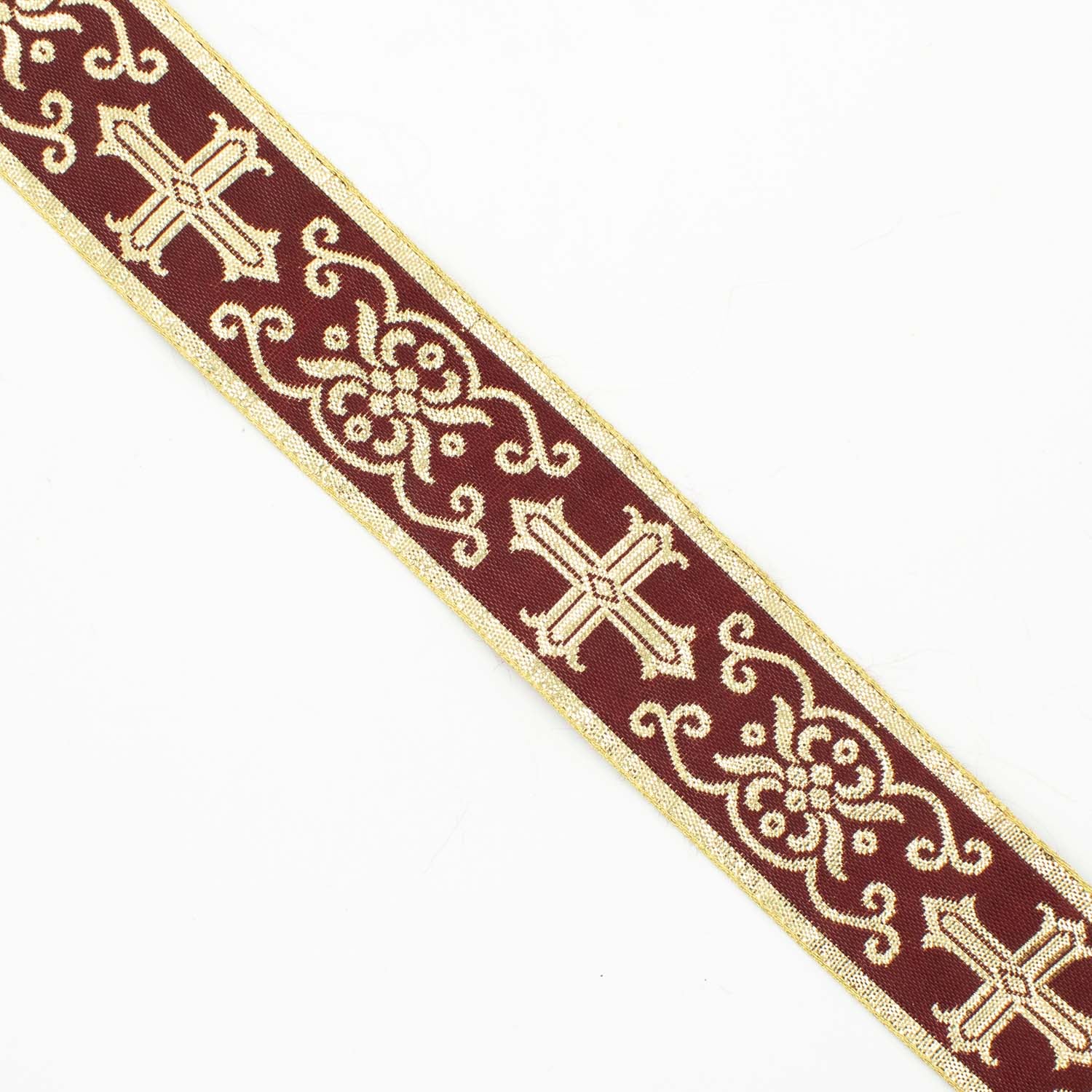Church Liturgical Vestments Gold Embroidered Jacquard Ribbon