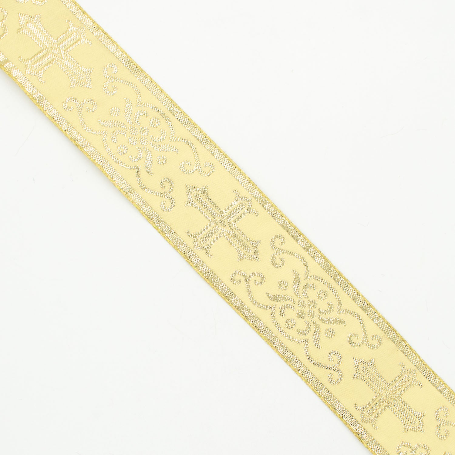 Church Liturgical Vestments Gold Embroidered Jacquard Ribbon