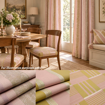Coordinating Woven Upholstery & Suiting Fabric Check & Stripe Designs